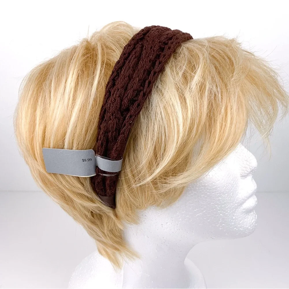 Brown knit headband women’s 2010 Target band covered in knit fabric